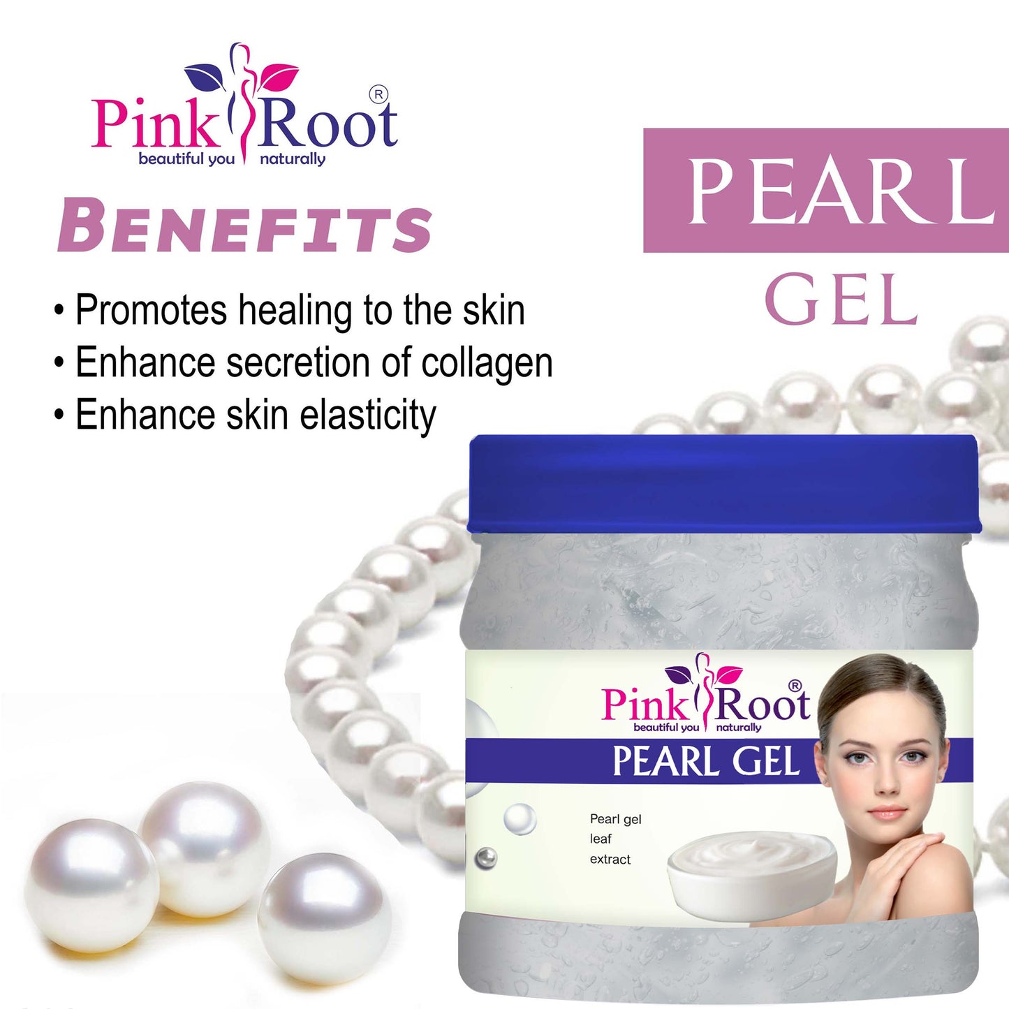 Pink Root Pearl Gel 500ml for Skin Whitening, Lightening & Brightening