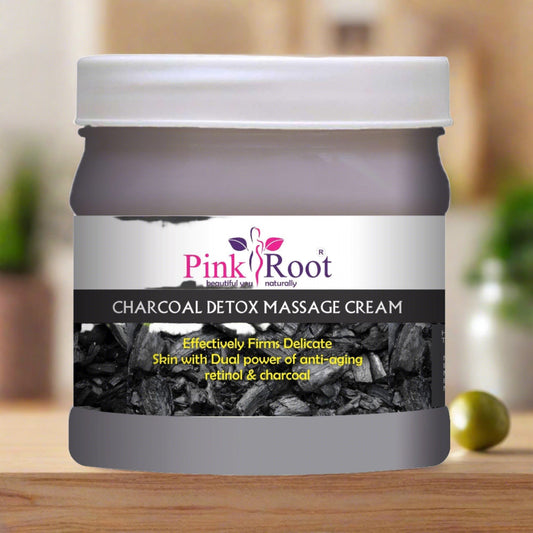 Charcoal Detox Massage Cream 500ml - Pink Root