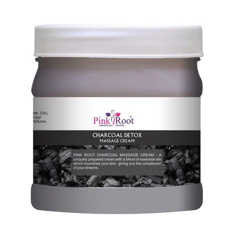 Charcoal Detox Massage Cream 500ml - Pink Root