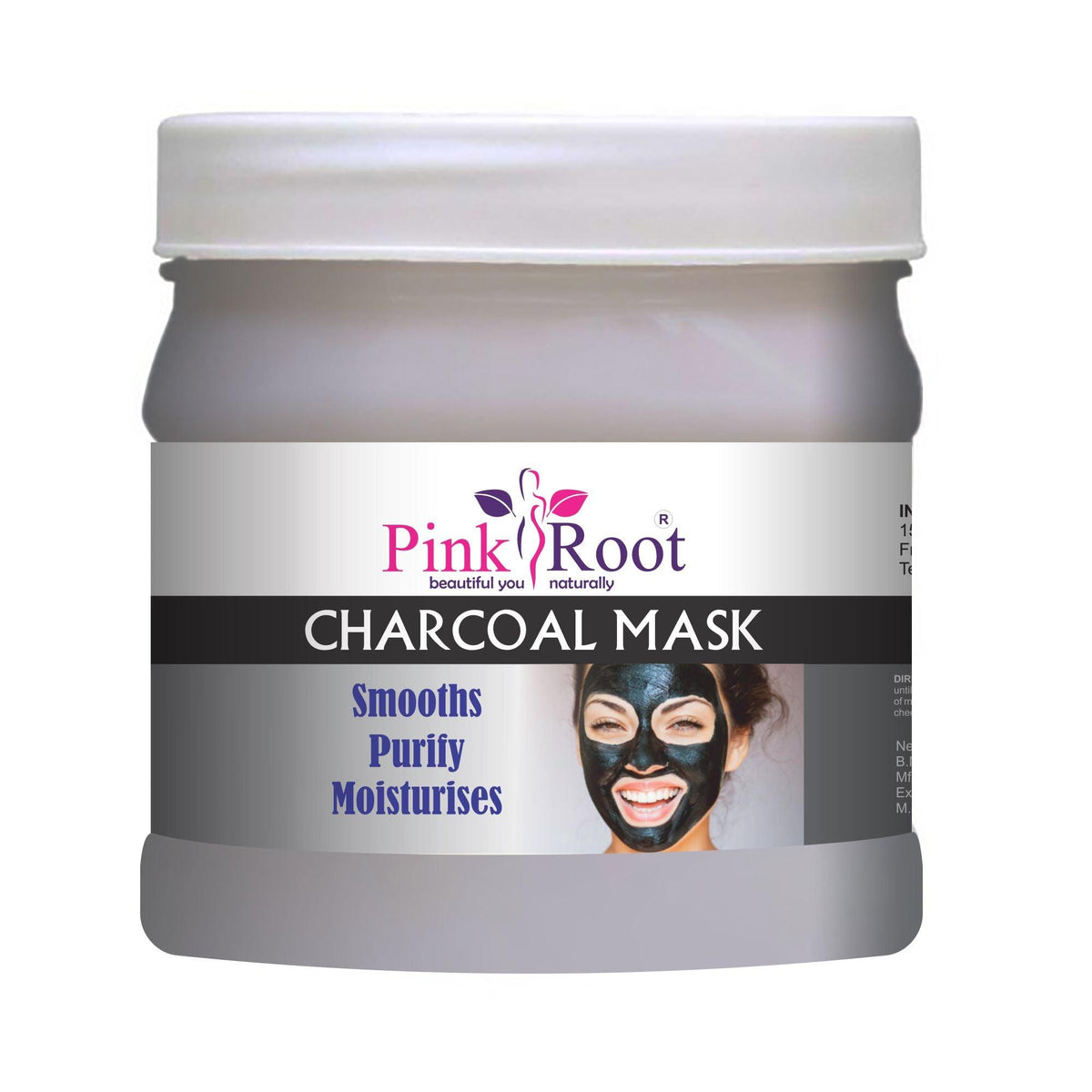 Charcoal Mask Smooths Purify Moisturises 500gm - Pink Root
