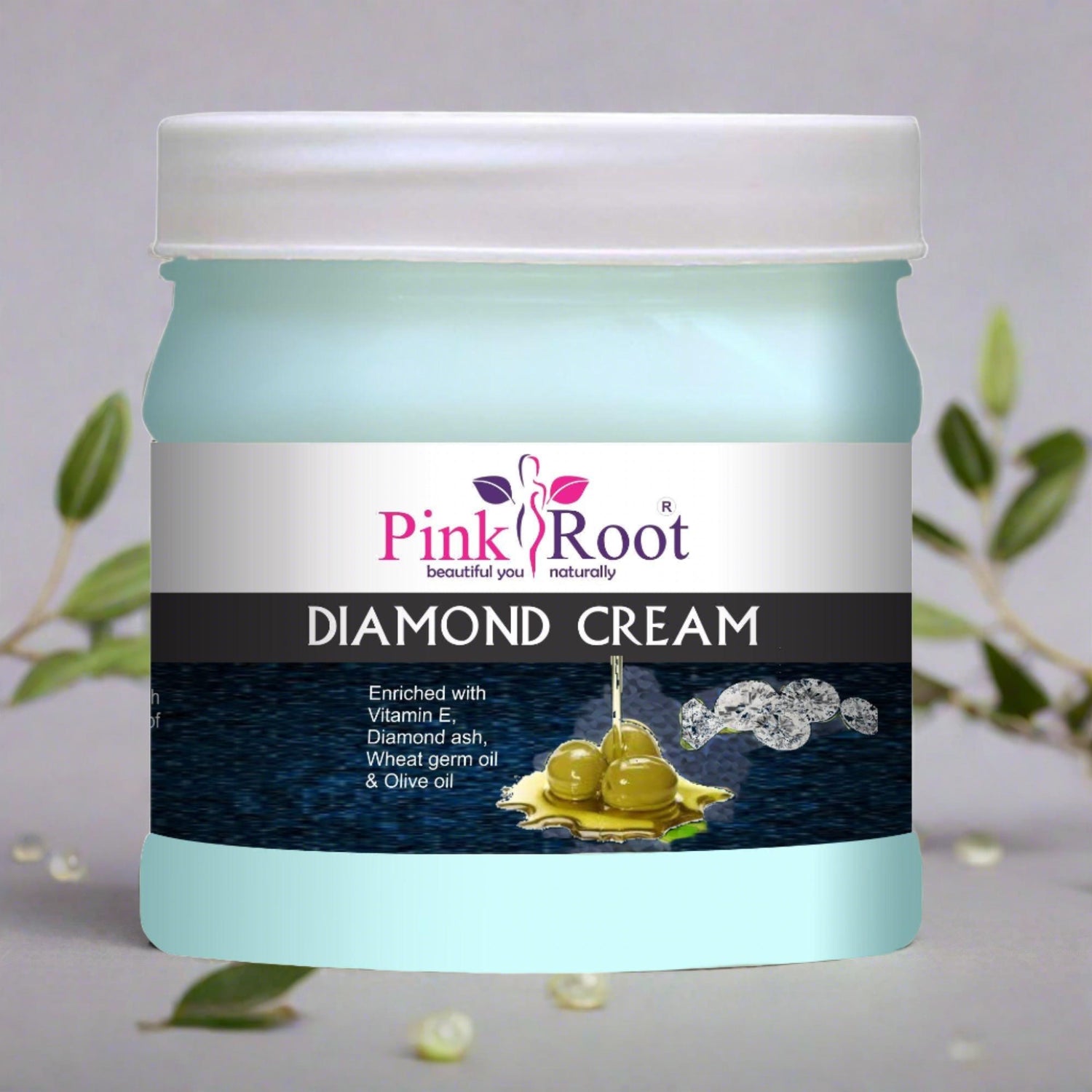 Diamond Cream enriched with Aloe vera Extract & Vitamin E, 500ml - Pink Root