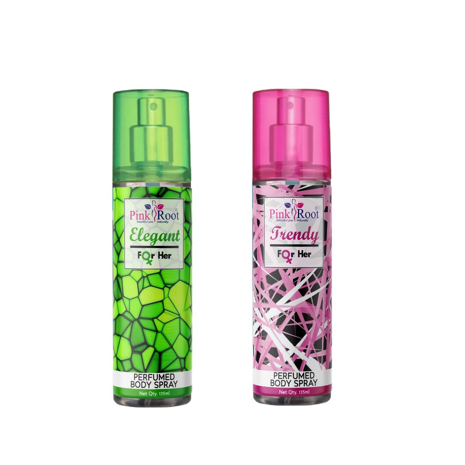 Elegant & Trendy Perfumed Body Spray for Women, Pack of 2 - Pink Root