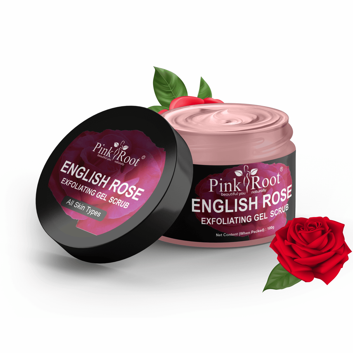 English Rose exfoliating gel Scrub 100gm - Pink Root
