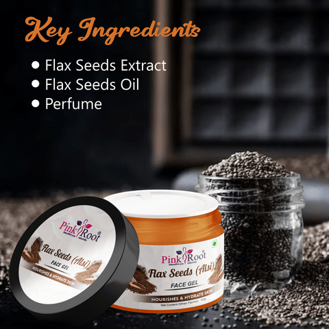 Flax Seeds( Alsi) Gel For Hair & Skin 100ml - Pink Root