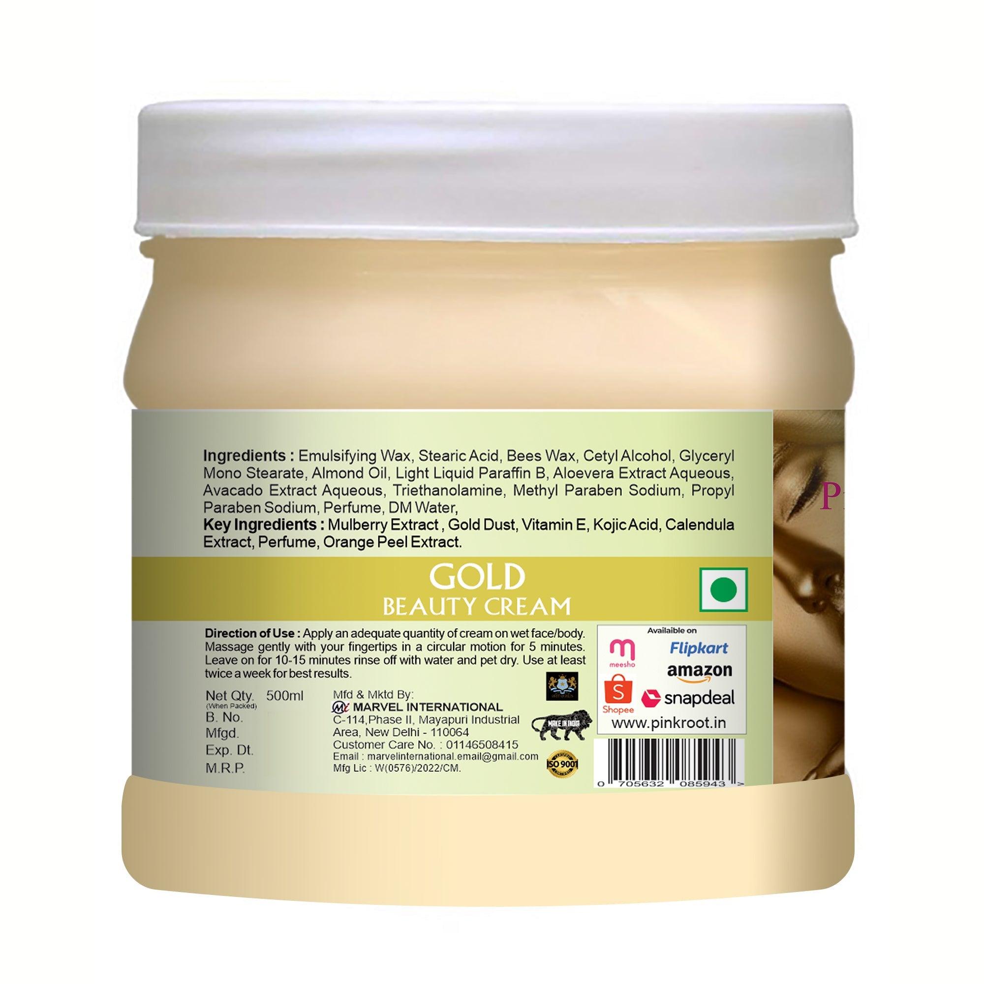 Gold Cream For Face & Body 500ml - Pink Root