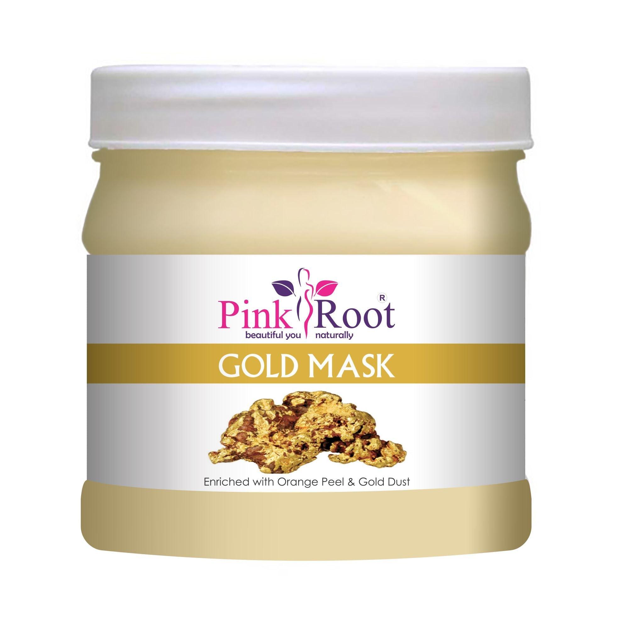 Gold Mask Enriched with Orange Peel & Gold Dust 500gm - Pink Root