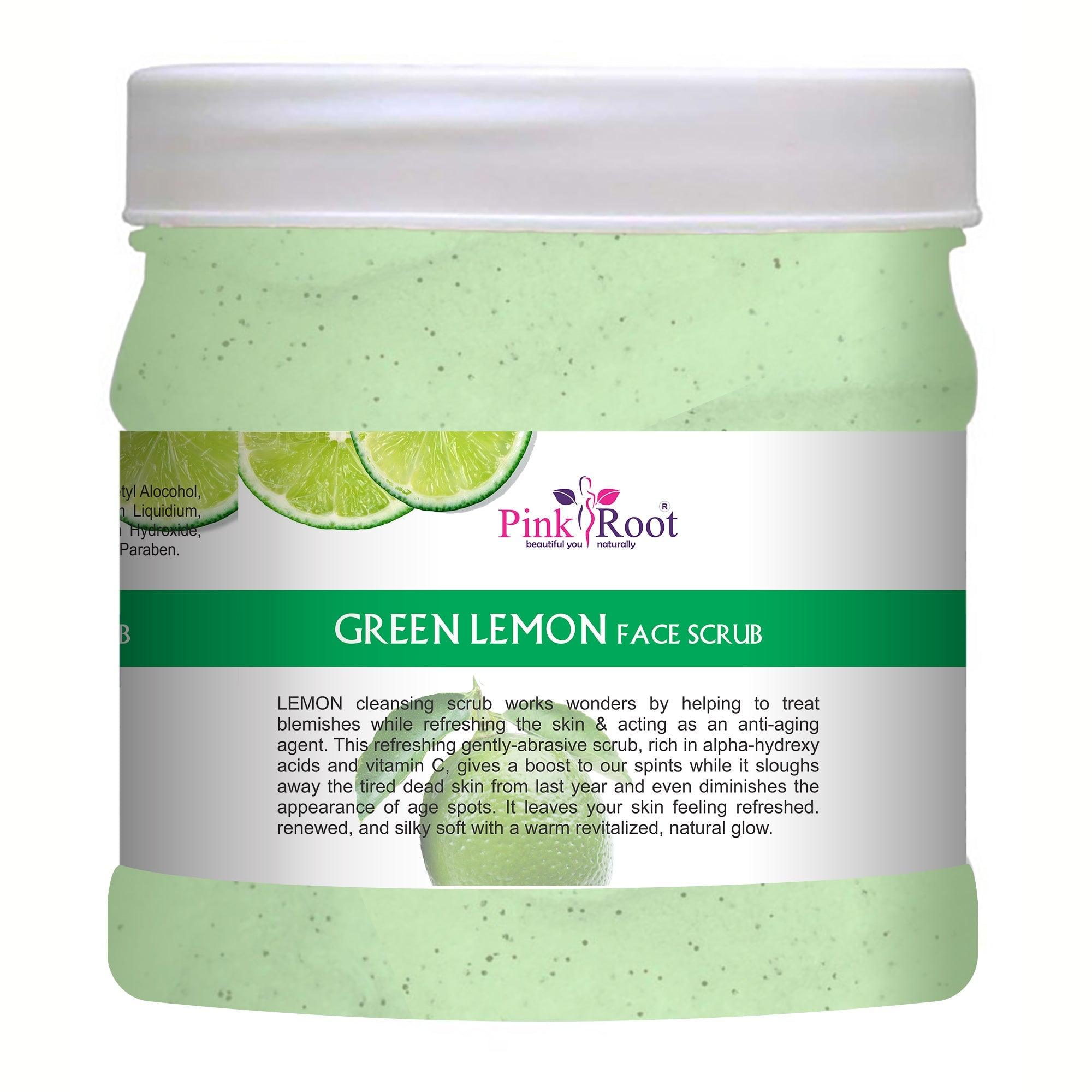Green Lemon Scrub Face Scrub With Vetiver extract 500ml - Pink Root