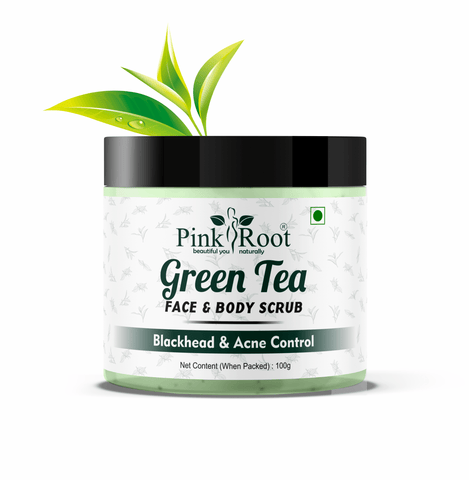 Green Tea Face & Body Scrub 100gm - Pink Root