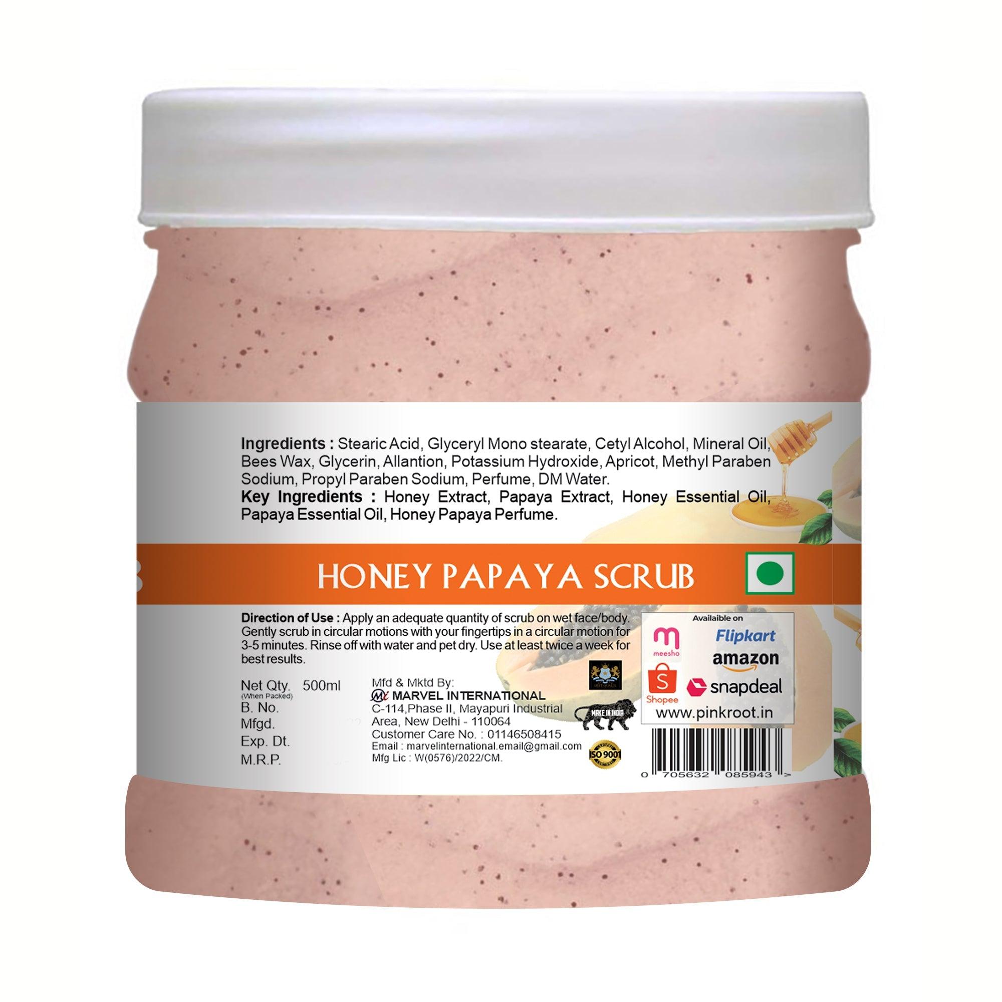 Honey Papaya Scrub 500ml - Pink Root