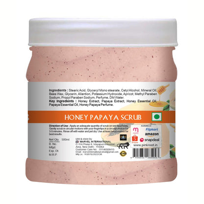Honey Papaya Scrub 500ml - Pink Root
