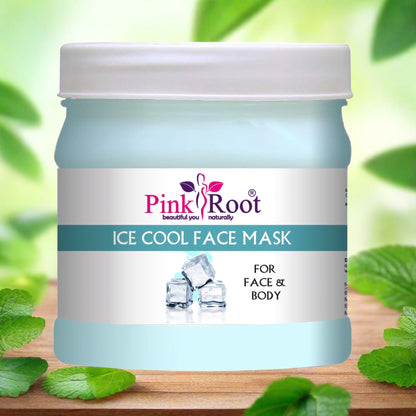 Ice Cool Face & Body Mask Replenishing & Rejuvenation, Skin Smoothening, For All Skin Types 500gm - Pink Root