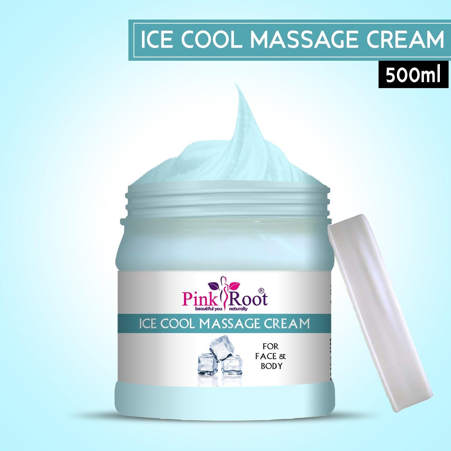 Ice Cool Massage Cream for Anti-acne & Pimples, Anti-ageing, Blackhead Removal- Pink root - Pink Root
