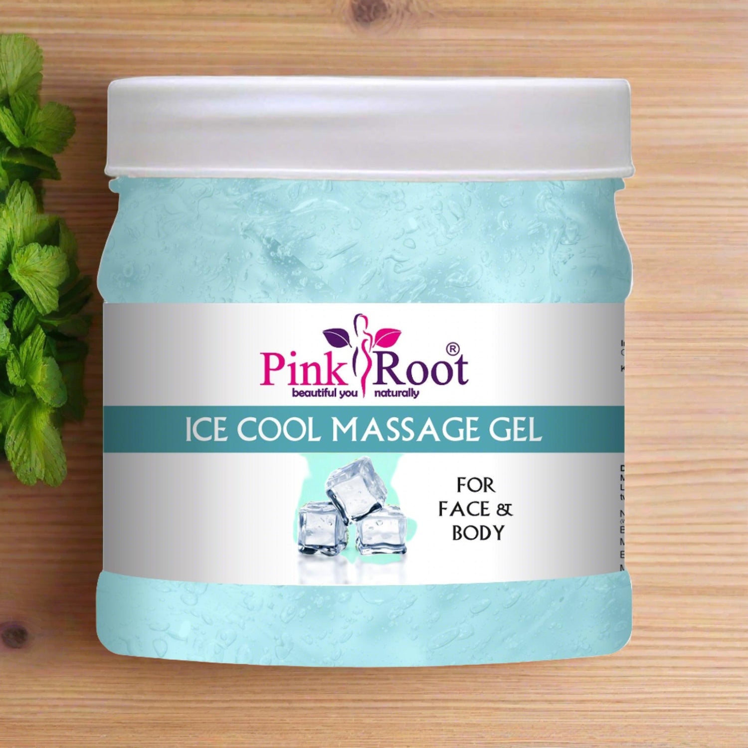 Ice Cool Massage Gel for Scars, Glowing & Radiant Skin Treatment for All Skin Types 500ml - Pink Root