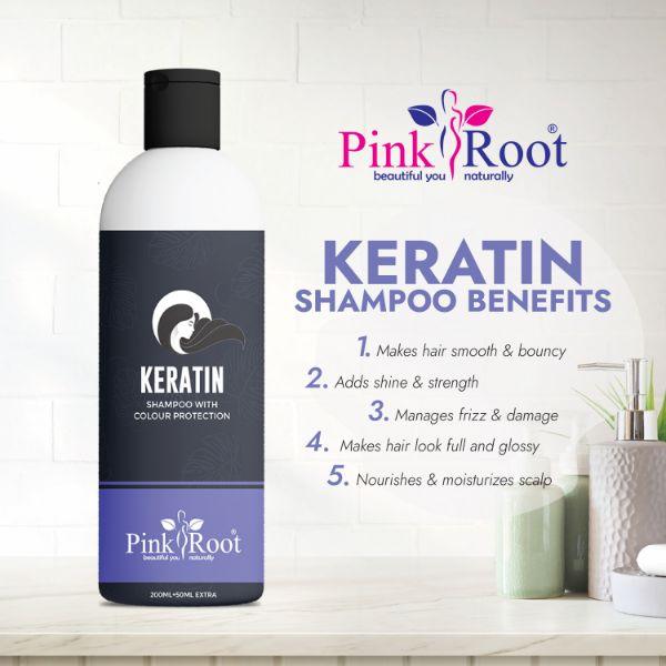 Keratin Smooth Hair Shampoo 250ml - Pink Root