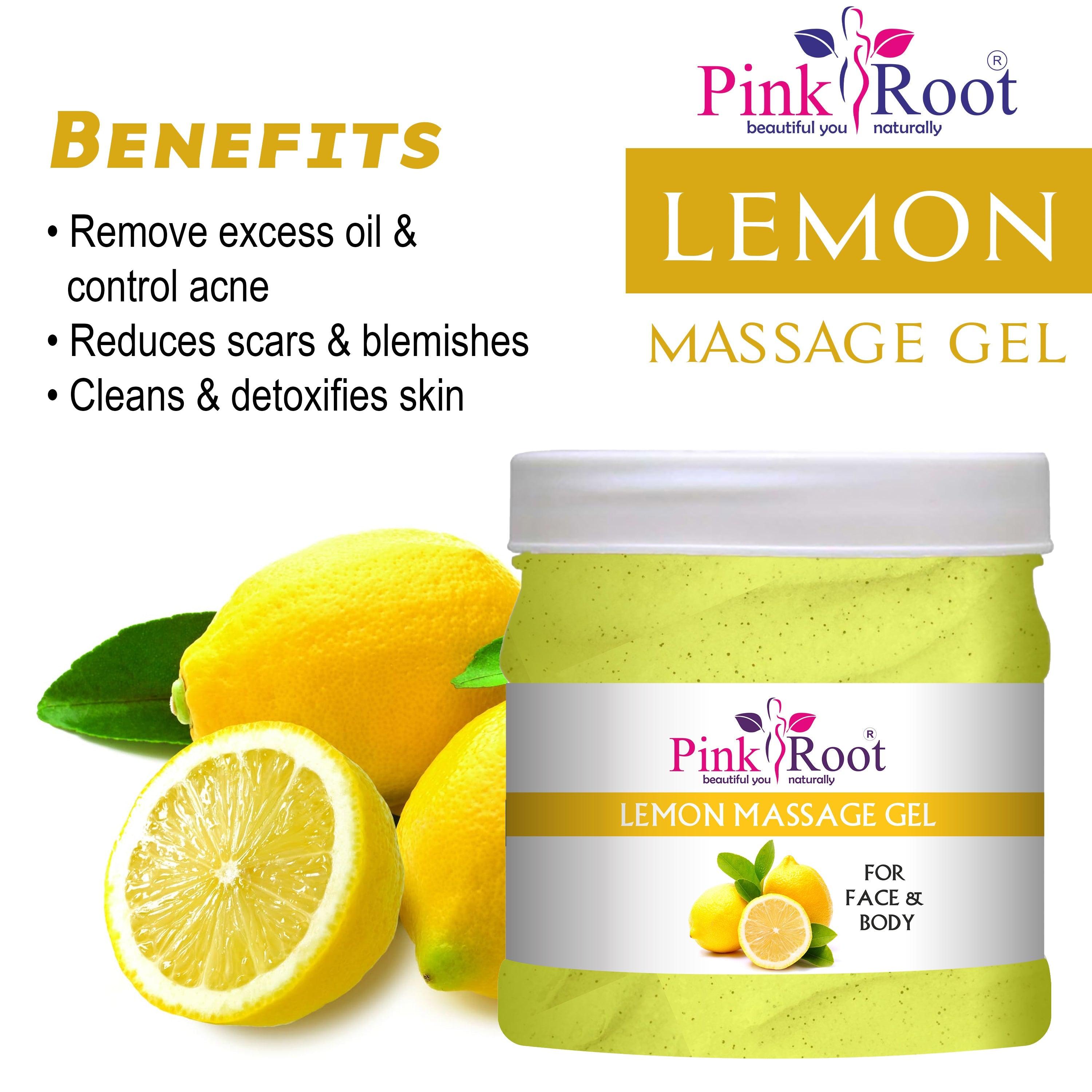 Lemon Massage Gel for Face & Body 500ml - Pink Root