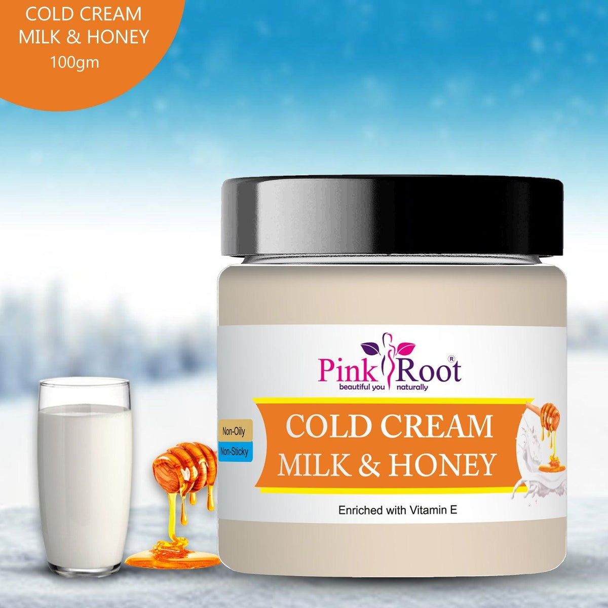 Milk & Honey Cold Cream 100gm - Pink Root