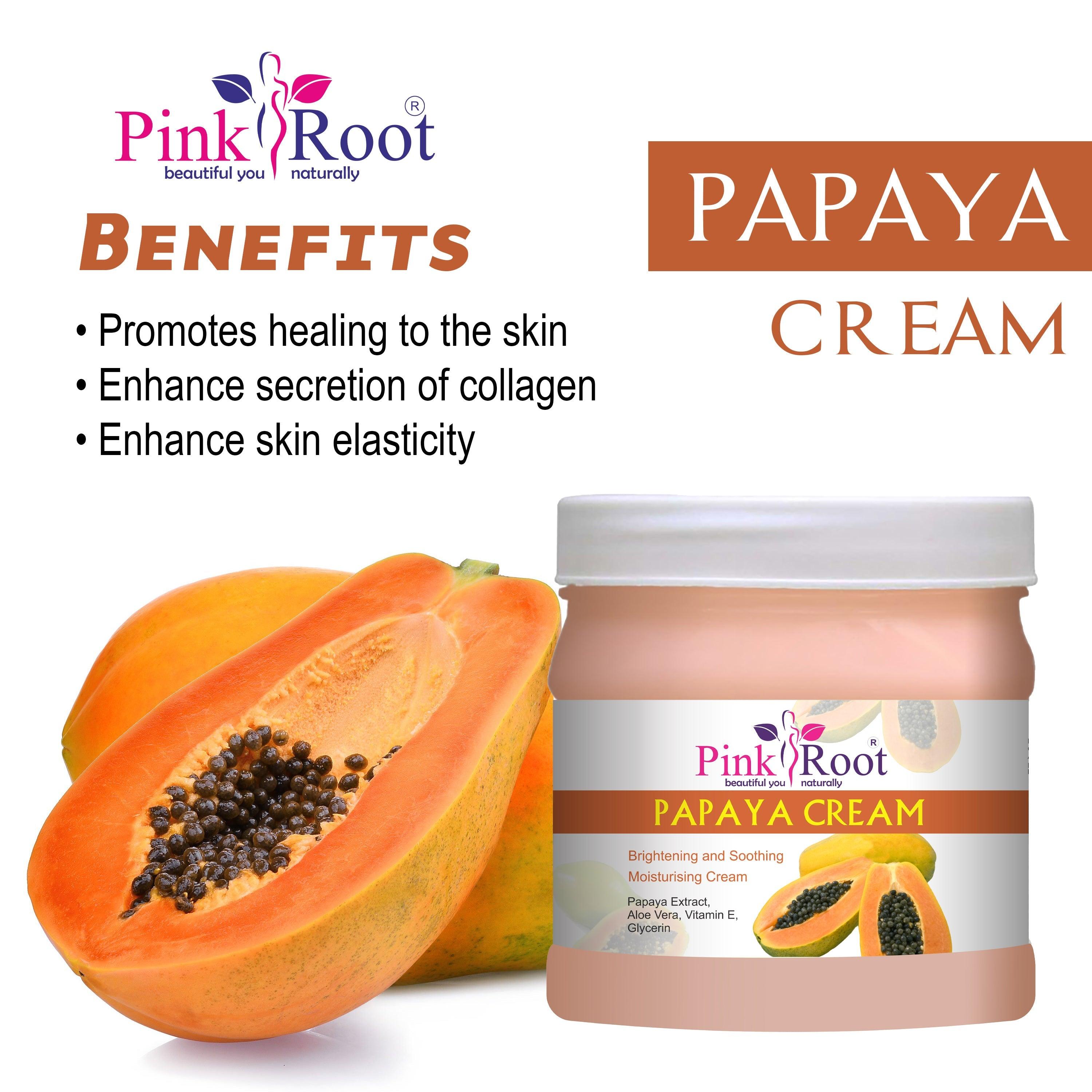 Papaya Brightening & Soothing Moisturising Cream 500ml - Pink Root