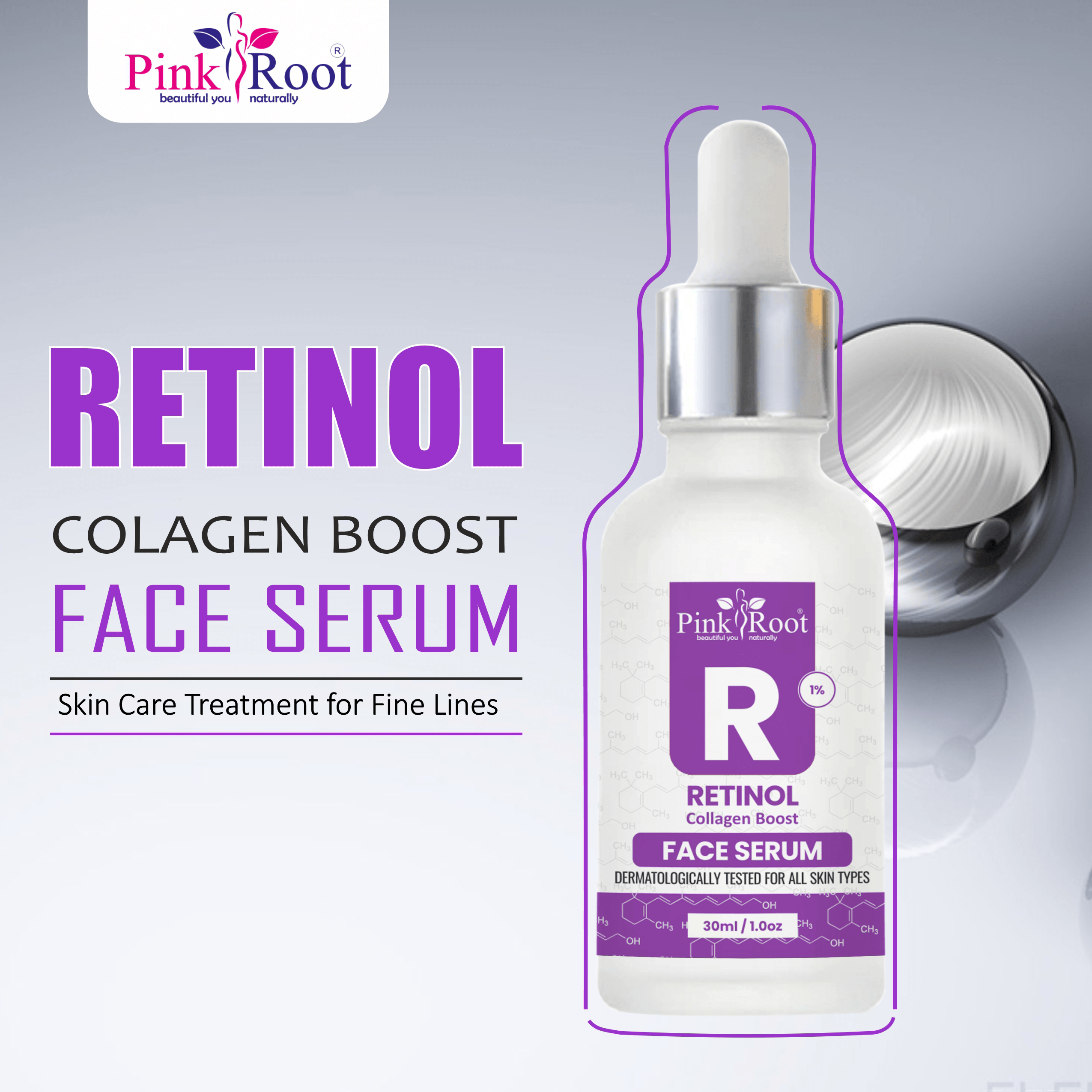 Retinol Face Serum Collagen Boost 30ml - Pink Root