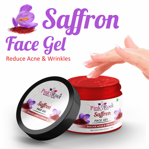 Saffron Face Gel Reduces Acne & Wrinkle 100ml - Pink Root