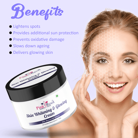 Skin Whitening & Glowing Face Massage Cream 100gm For Men & Women , All Skin Type - Pink Root