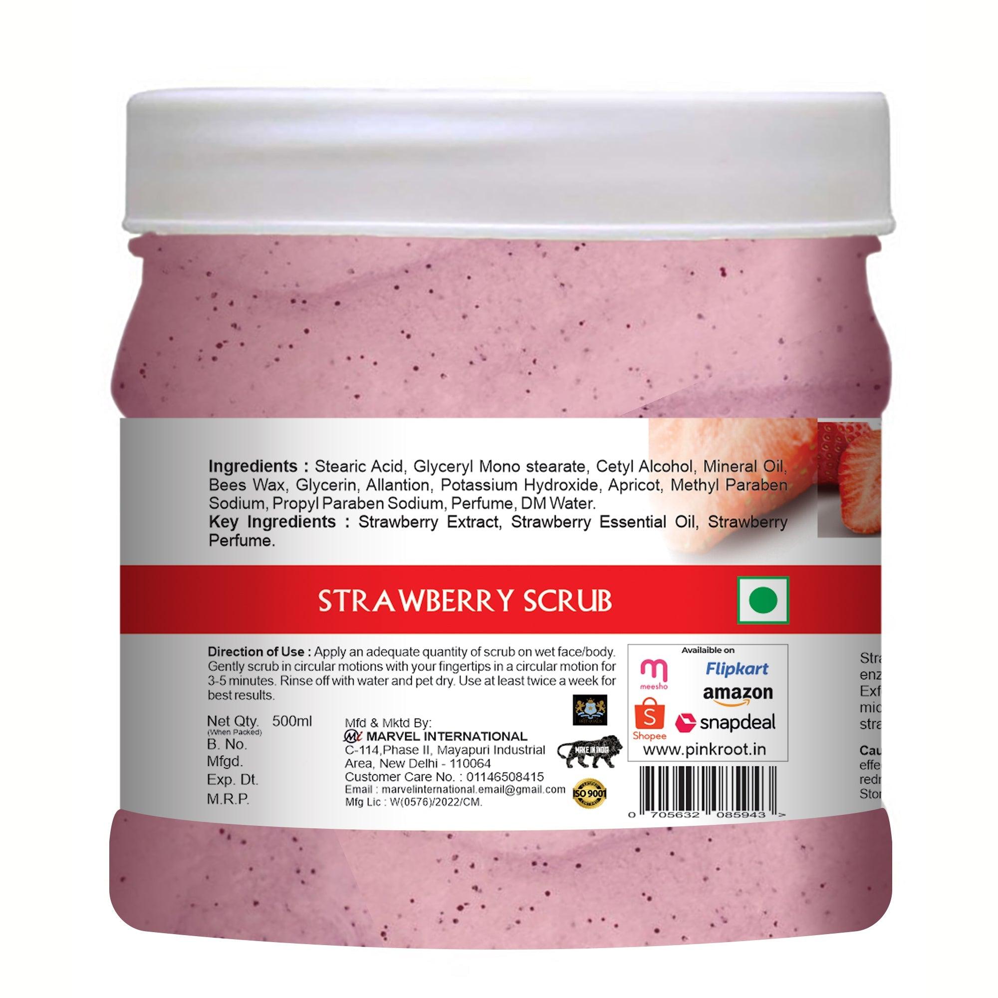 Strawberry Scrub 500ml - Pink Root