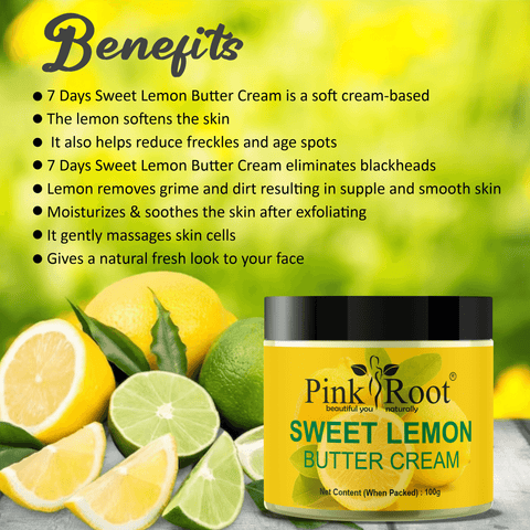 Sweet Lemon Butter Cream 100gm - Pink Root