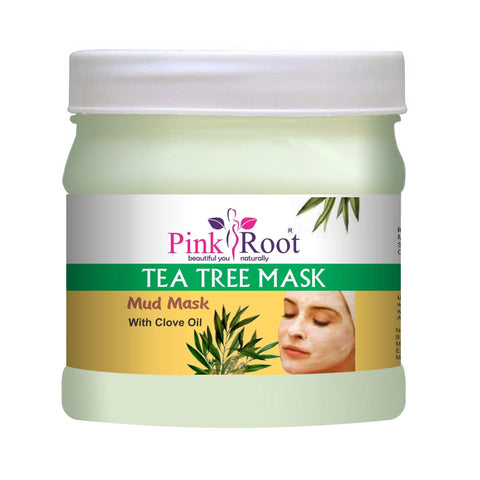 Tea Tree Mud Mask With Clove Oil 500gm - Pink Root