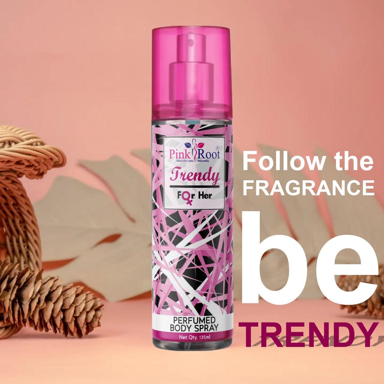 Trendy Perfumed Body Spray for Women - Pink Root
